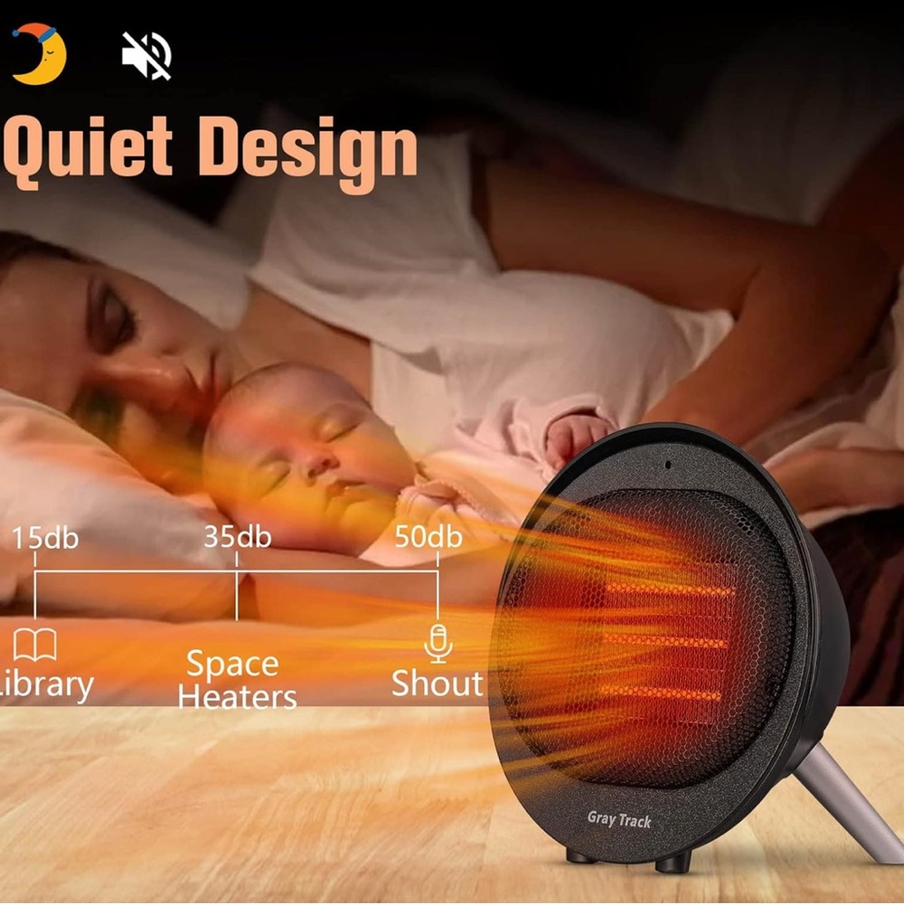 GrayTrack Quiet Design Space Heater